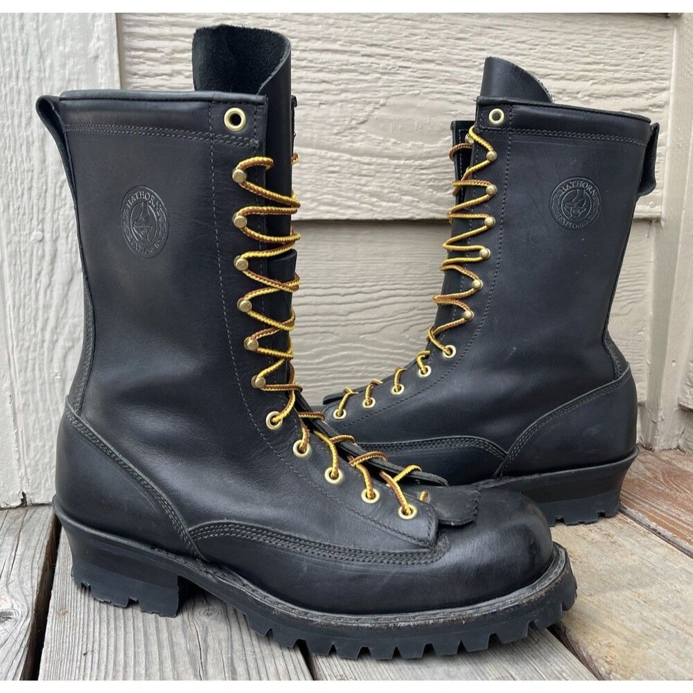 White’s Hathorn Hi-Line Explorer Men's 11 EE Black Firefighter Logger Boots
